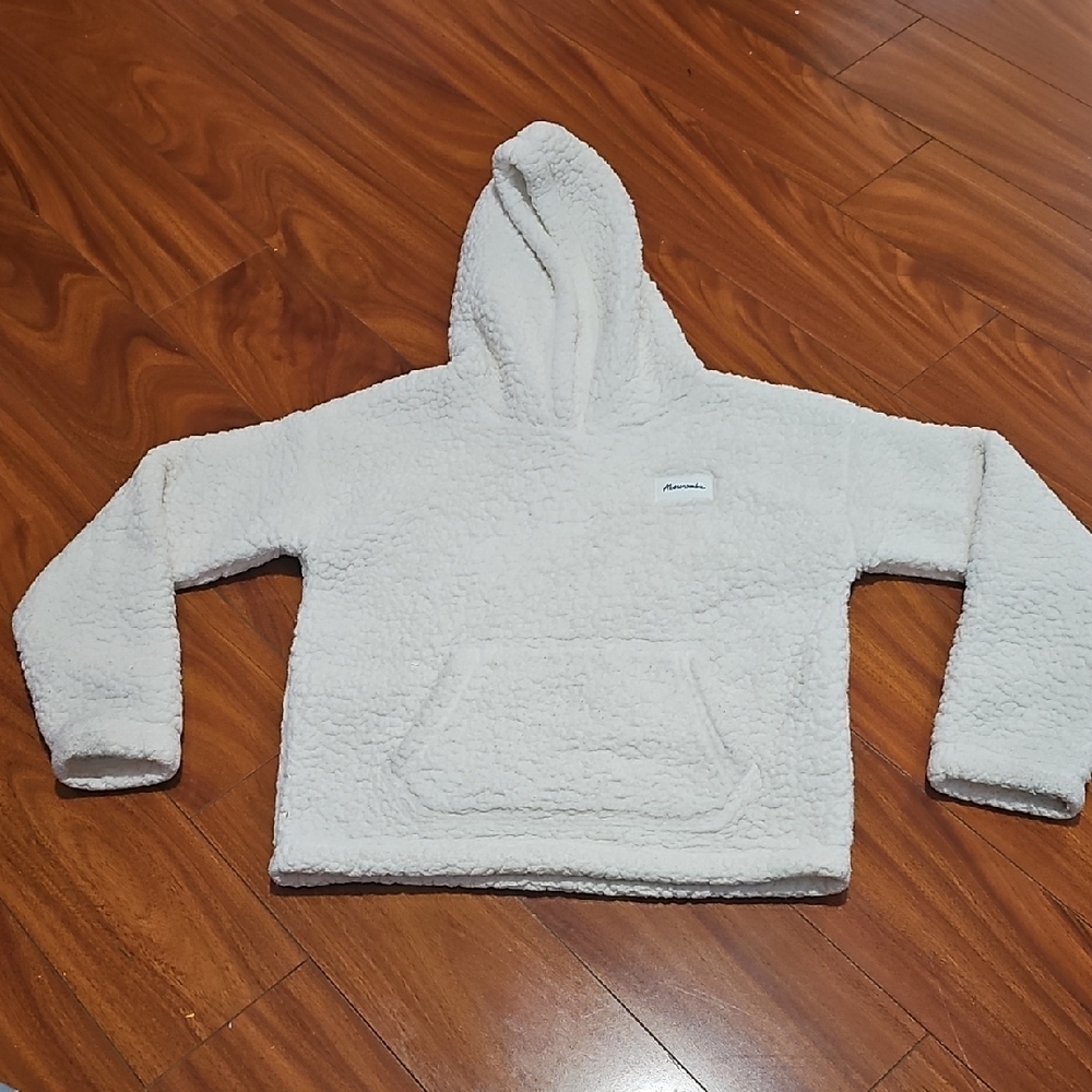 Abercrombie Kids Faux Fur Cozy Fleece Hoodie With Kangaroo Pouch  Sz 11/12